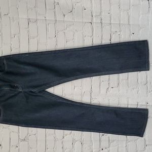 Levi's dark blue denim jeans.